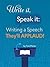 Write It, Speak It by Tom Pfeifer