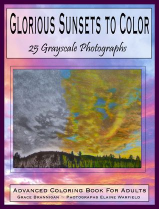 Glorious Sunsets to Color: 25 Grayscale Photographs. Advanced Coloring Books for Adults