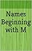 Names Beginning with M (Letter Series)