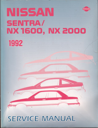 1992 Nissan Sentra / NX1600, NX2000 Service Manual