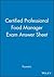 Certified Professional Food Manager Exam Answer Sheet by Prometric