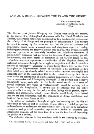 Law As A Bridge Between Is and Ought