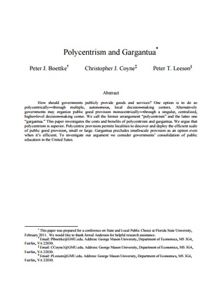 Polycentrism and Gargantua
