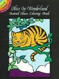 alice in wonderland stained glass coloring book