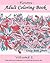 Adult Coloring Book - Flowers - Volume 1