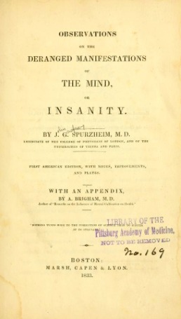 Observations on the Deranged Manifestations of the Mind, or Insanity (Hardcover)