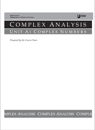 M337 Unit A1: Complex Numbers