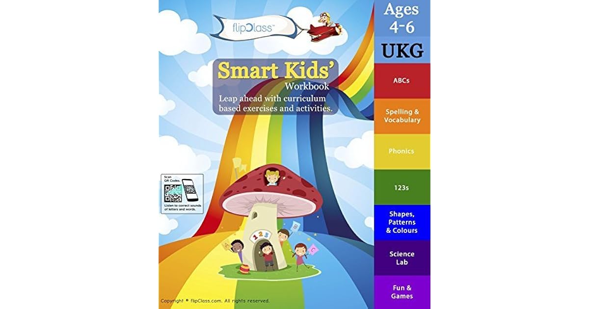 smart kids worksheets bundle for ukg kg 2 and montessori 4 6 yrs set of 7 workbooks mathematics english science and games by flipclass
