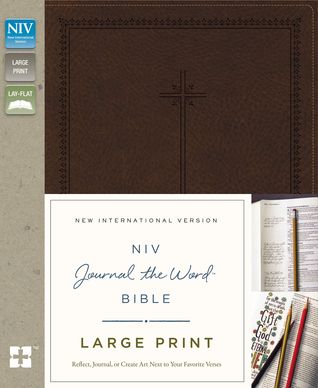 Niv Journal The Word Bible Large Print Leathersoft Brown