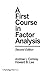 A First Course in Factor Analysis