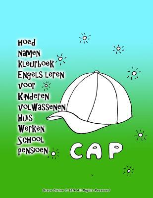 hoed namen kleurboek Engels leren voor Kinderen volwassenen Huis Werken School pensioen (Dutch Edition)