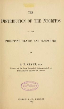The Distribution of the Negritos in the Philippine Islands and Elsewhere (Hardcover)