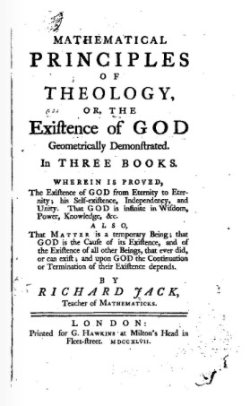 Mathematical Principles of Theology; Or, the Existence of God Geometrically Demonstrated ... (Hardcover)