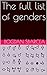 The full list of genders