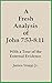 A Fresh Analysis of John 7:...
