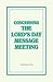 Concerning the Lord's Day Message Meeting