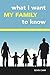 What I Want my Family to Know by Kevin Carr