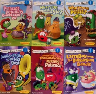 I Can Read Veggie Tales Collelction - 6 Big Idea Book Set (Princess Petunia's Sweet Apple Pie / What's Up with Lyle? / Who Wants to Be a Pirate? / Junior Battles to Be His Best / Case of the Missing Patience / LarryBoy Meets the Bubblegum Bandit, Level 1)