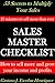 Sales Master Checklist: 53 simple tasks to grow your sales and earn more money