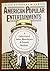 American Popular Entertainments by Brooks McNamara