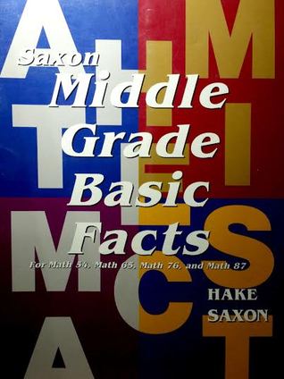 Saxon Middle Grade Basic Facts for math 5/4, math 6/5, math 7/6 and math 8/7
