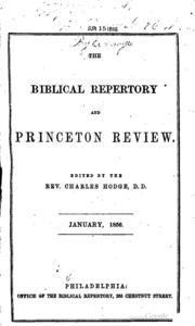 ‘The War’, Biblical Repertory and Princeton Review, 35, 1 (Jan. 1863)
