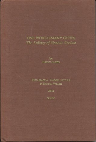 One world-many genes: The fallacy of genetic racism (The Grace A. Tanner Lecture in human values)
