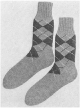 #1962 ARGYLE SOCKS, MEN VINTAGE KNITTING PATTERN (Kindle Edition)