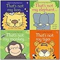 Usborne Thats Not My Animals Collection 4 Books Set Panda, Monkey, Elephant, Lion