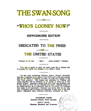 The Swan-Song of "Who's Looney Now?" (Hardcover)
