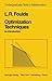 Optimization Techniques: An Introduction (Undergraduate Texts in Mathematics)