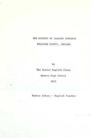 The History of Jackson Township Sullivan County, Indiana