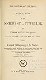 The Destiny of the Soul by William Rounseville Alger
