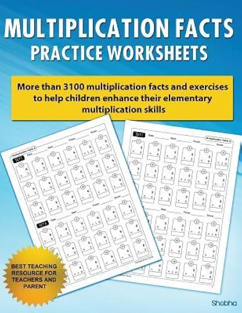Multiplication Facts Math Worksheet Practice Arithmetic Workbook With Answers: Daily Practice guide for elementary students