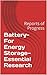 Battery-For Energy Storage—Essential Research: Reports of Progress