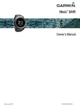 GARMIN fenix 3/HR - Owner's manual