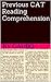 Previous CAT Reading Comprehension (Reading Comphrension Book 1)