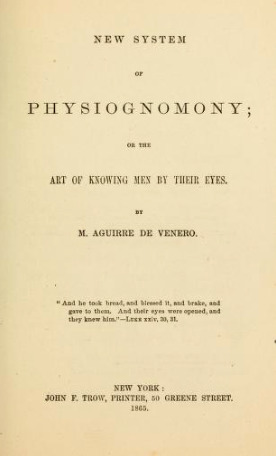 New System of Physiognomony or the Art of Knowing Men by Their Eyes (Hardcover)