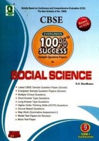 Evergreen 100% Success Sample Question Papers in Social Science (CBSE) Class 9 Term-I