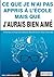 Ce que je n'ai pas appris à l'école mais que j'aurais bien aimé (French Edition)