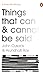 Things That Can and Cannot Be Said