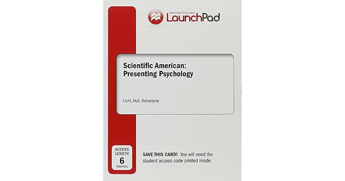 LaunchPad for Scientific American Presenting Psychology by Deborah Licht