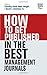 How to Get Published in the Best Management Journals by Timothy Clark
