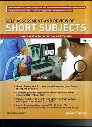 Self Assessment and Review of Short Subjects, Vol-I: Skin, Anesthesia, Radiology & Psychiatry (Paperback)
