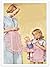 #2027 FRILLY APRONS FOR MOTHER DAUGHTER AND DOLL VINTAGE CROCHET PATTERN