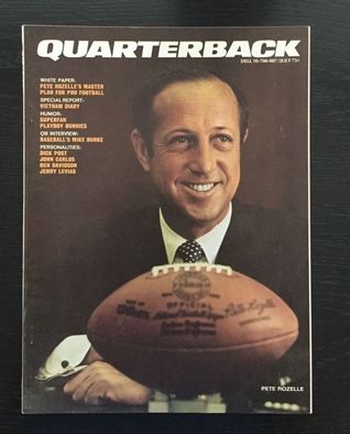 1970 QUARTERBACK MAGAZINE - PETE ROZELLE NFL COMMISSIONER  COVER