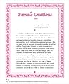 Female Orations