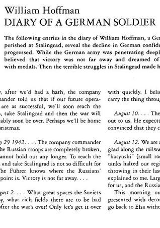 Diary of a German Soldier (ebook)