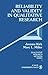 Reliability and Validity in Qualitative Research (Qualitative Research Methods Book 1)