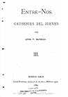 Entre-nos: Causeries del jueves - Tomo III